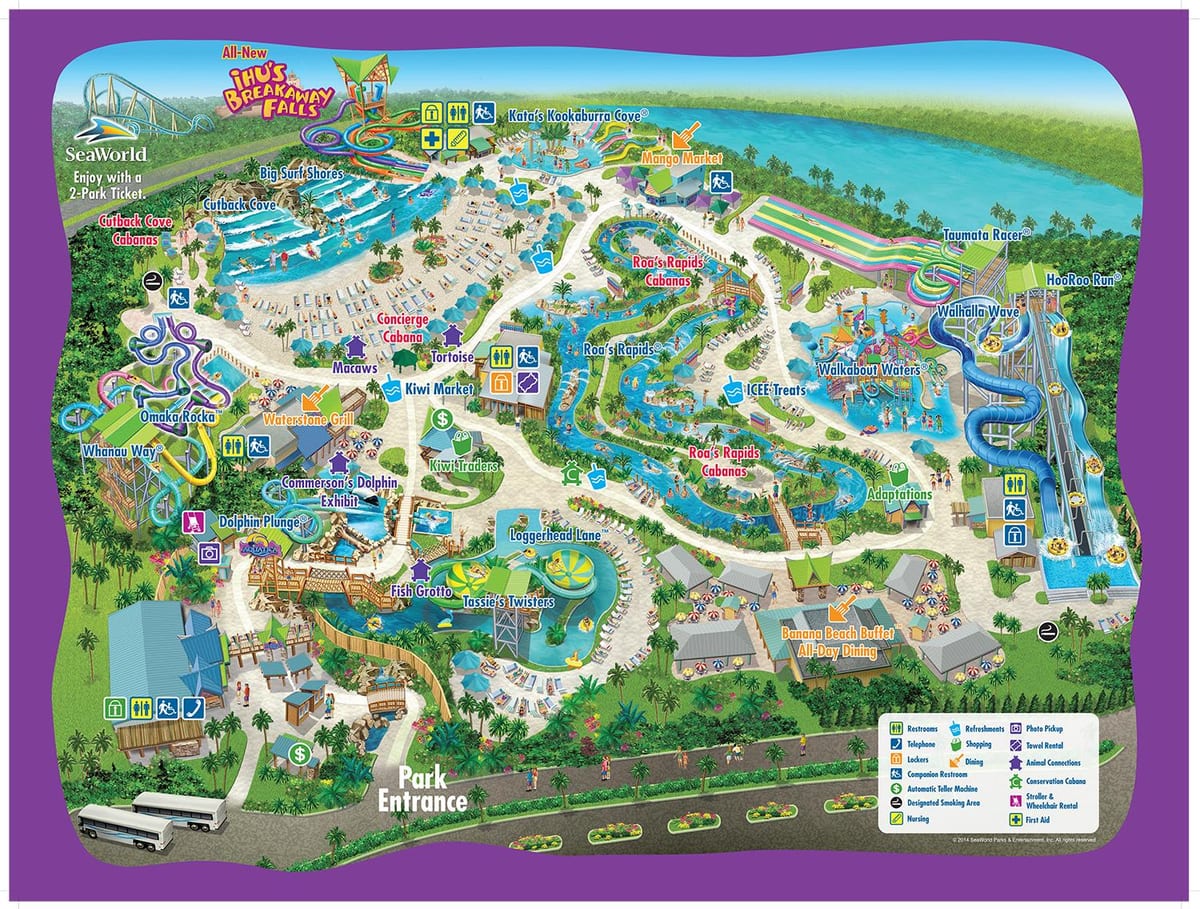 karta över Orlando och Aquatica