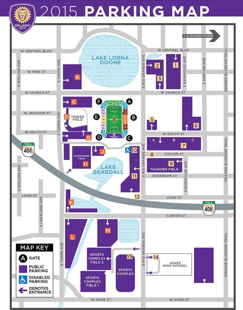 Citrus Bowl parkering karta