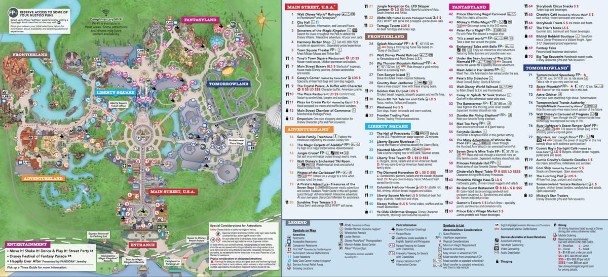 Disney World Magic Kingdom karta