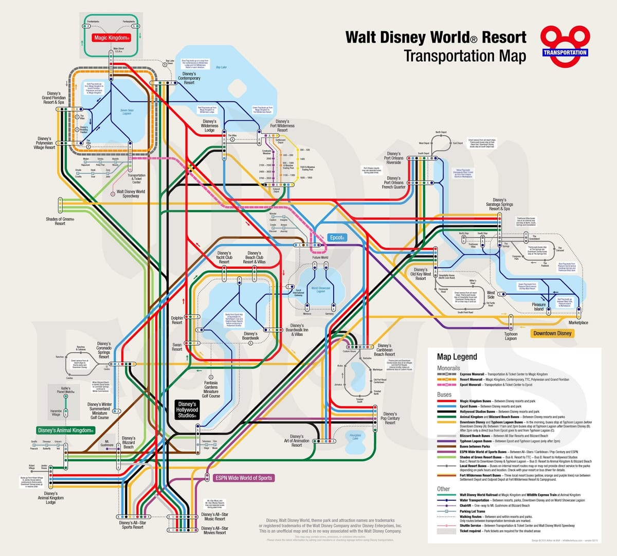 Walt Disney World monorail karta