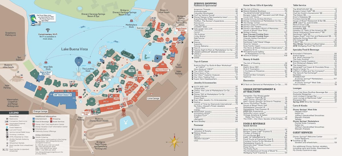 karta över Disney springs