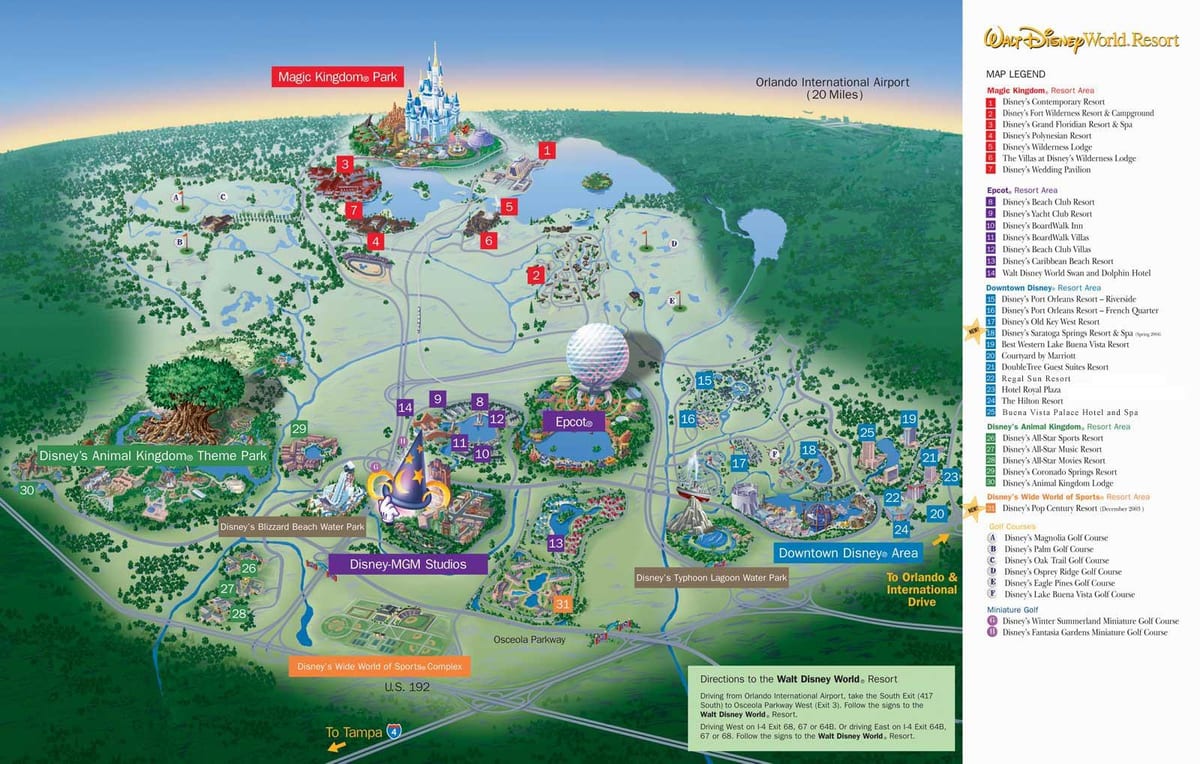 karta över Disney World
