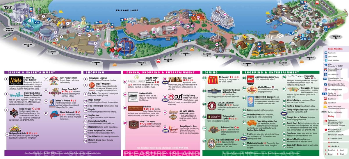 downtown Disney Orlando-karta