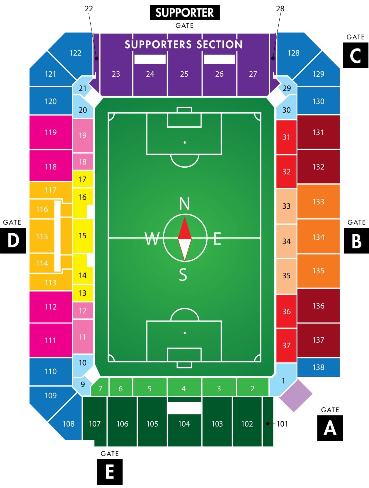 Orlando city soccer stadium karta