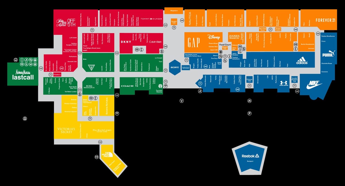 premium outlets i Orlando-karta
