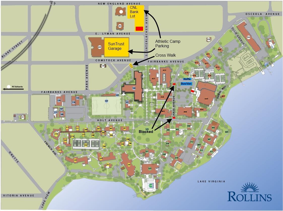karta på Rollins college