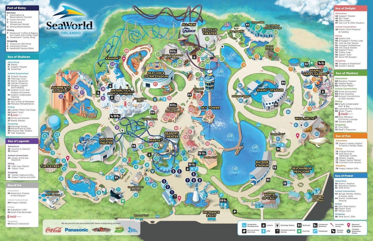 karta över Seaworld