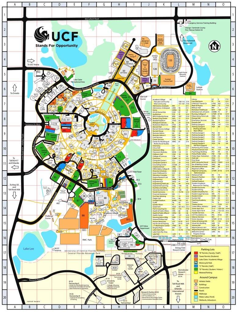 karta av university of central Florida