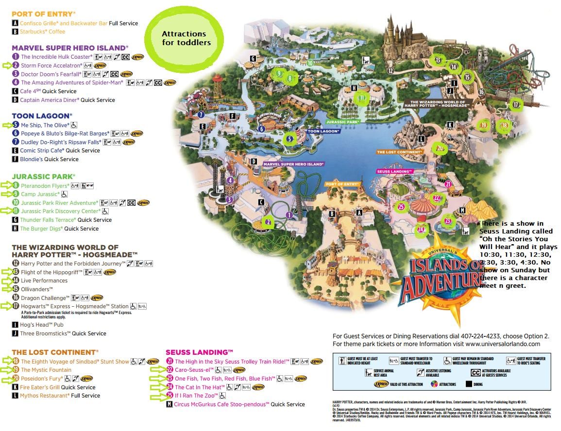 Universal Studios Islands of Adventure karta