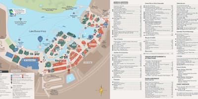 Karta över Disney springs