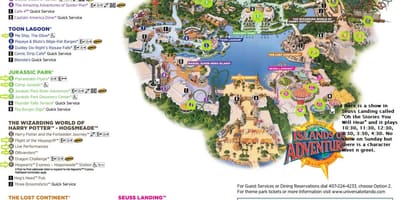 Universal Studios Islands of Adventure karta