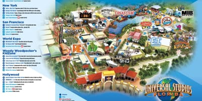 Karta över Universal Studios Orlando
